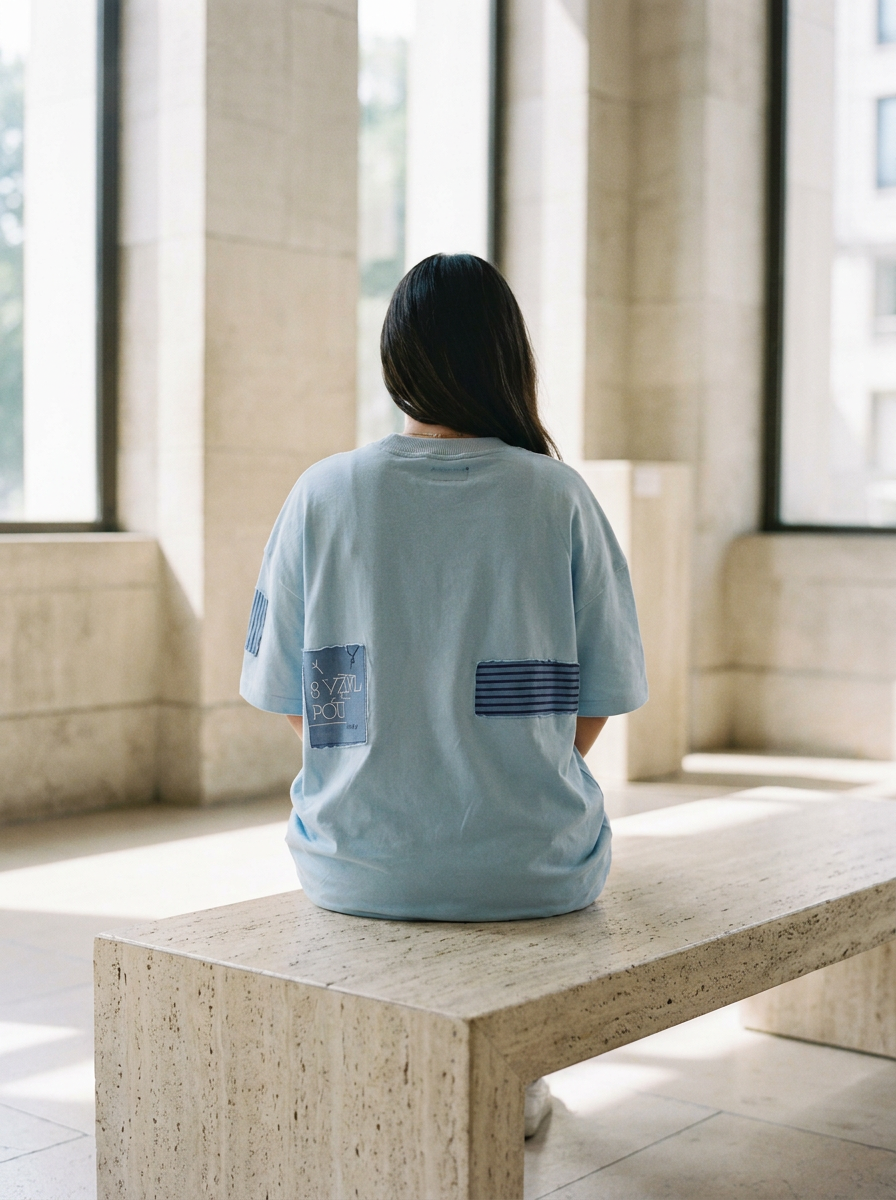 Glacier patch tee back view