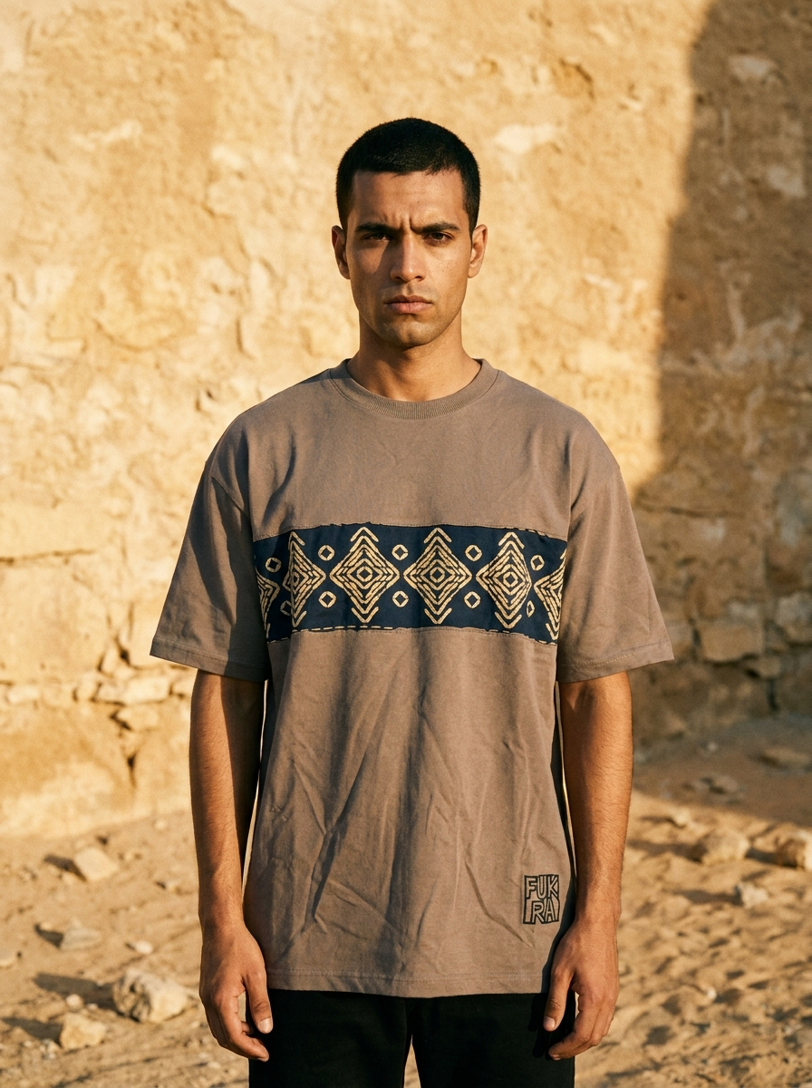 Ornament tee front, chest band and hem seal