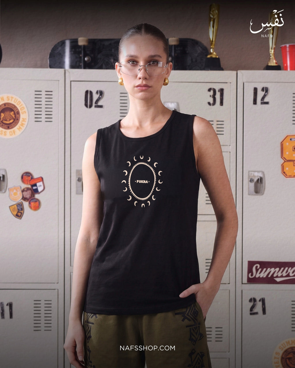 Crescent Tank — Ink, locker room