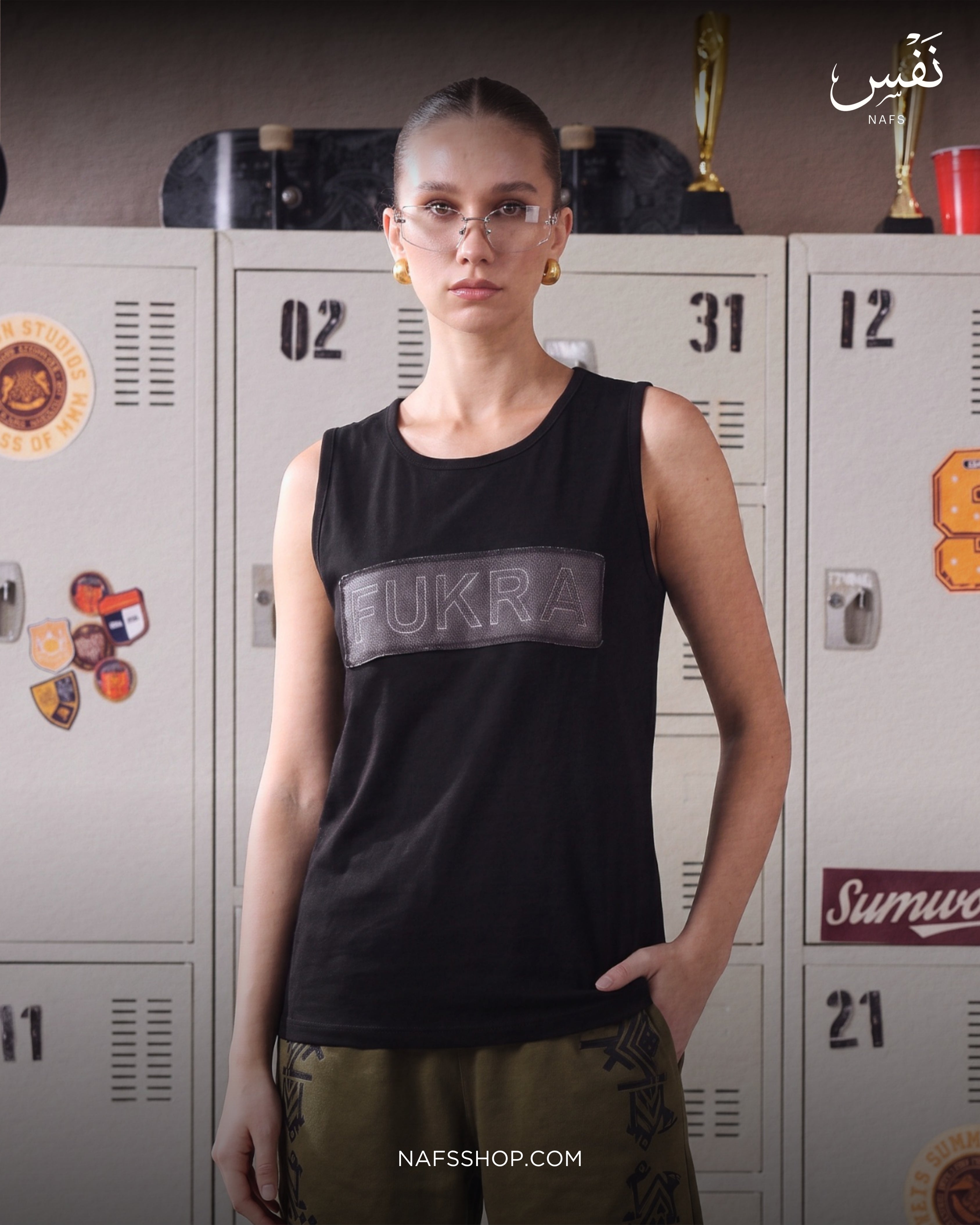 Crescent Tank — Ink, locker room