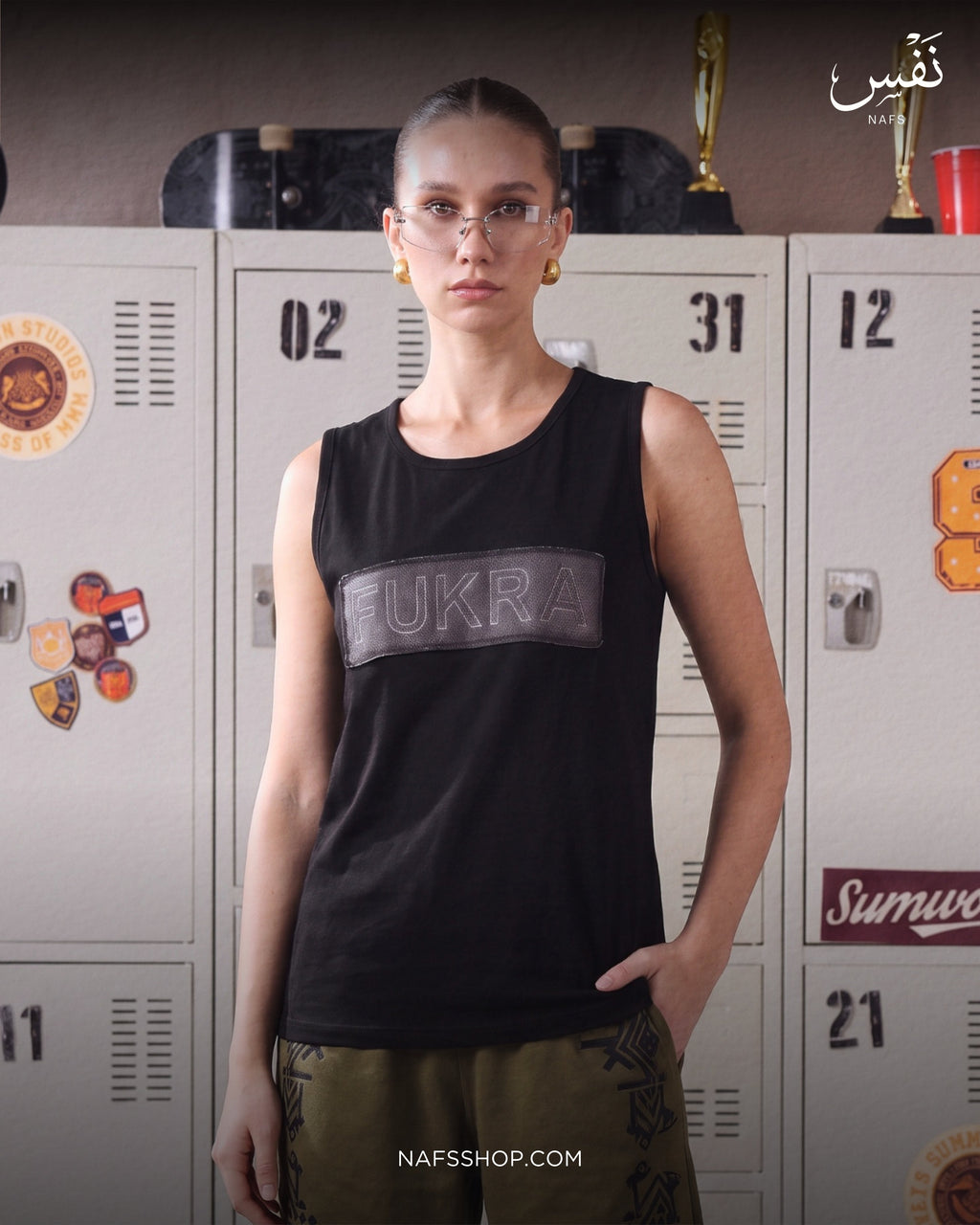 Crescent Tank ink, locker room