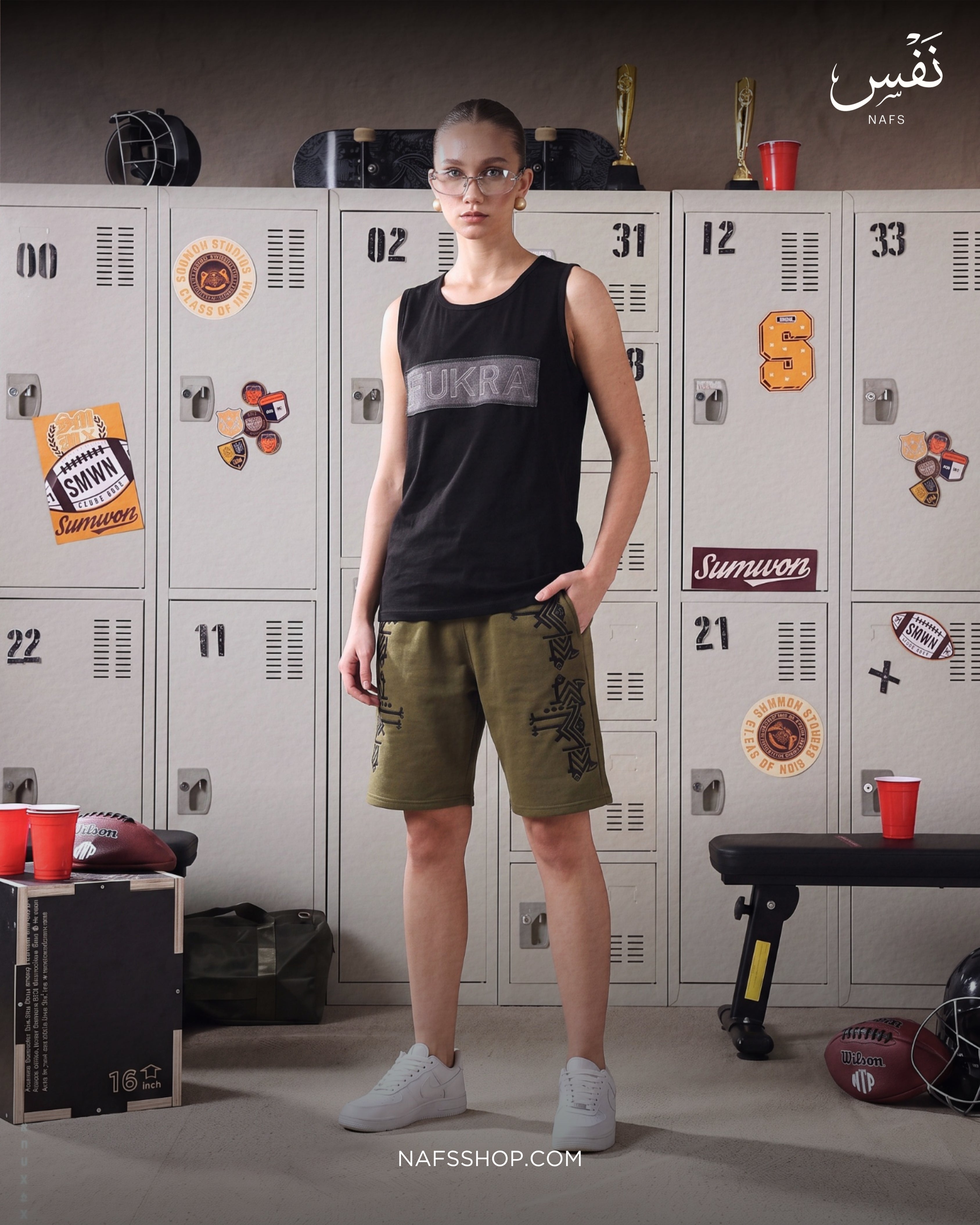 Crescent Tank — Ink with Ornament Shorts