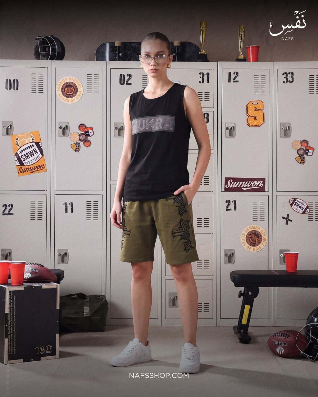 Ornament Shorts olive, locker room